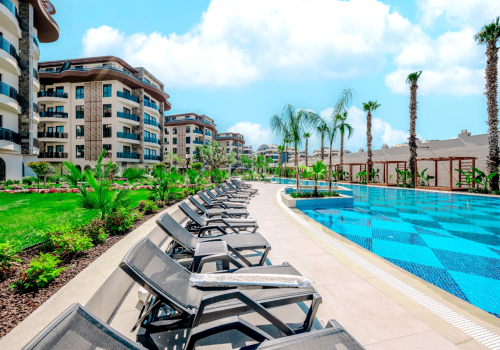 Luksus 1+1 Lejlighed til Salg i Oba, Alanya