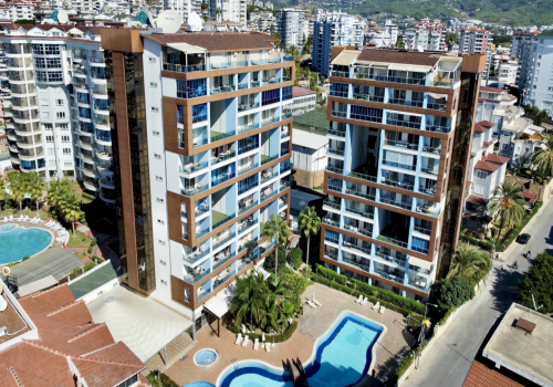 Crystal Towers-Lejlighed med 1 soveværelse til salg i Alanya