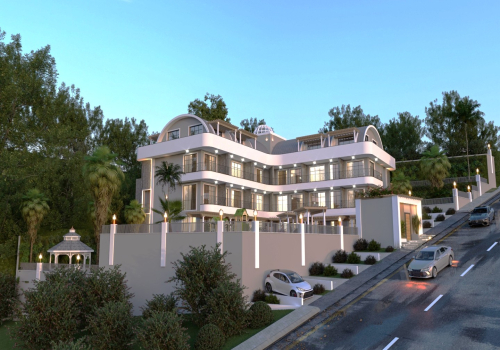 Luksuriøse Have Duplex-lejligheder til Salg i Bektaş