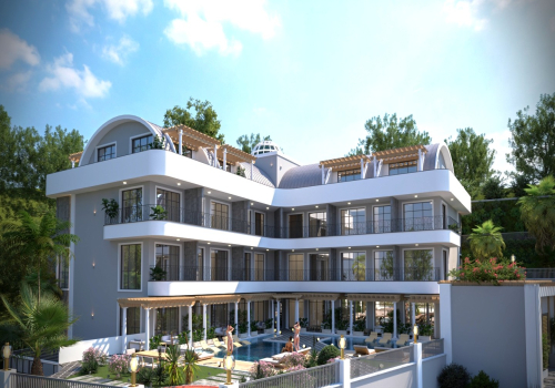 Luksuriøse Have Duplex-lejligheder til Salg i Bektaş